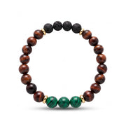 Aurum Garland Halo Diffuser Bracelet - Green Malachite