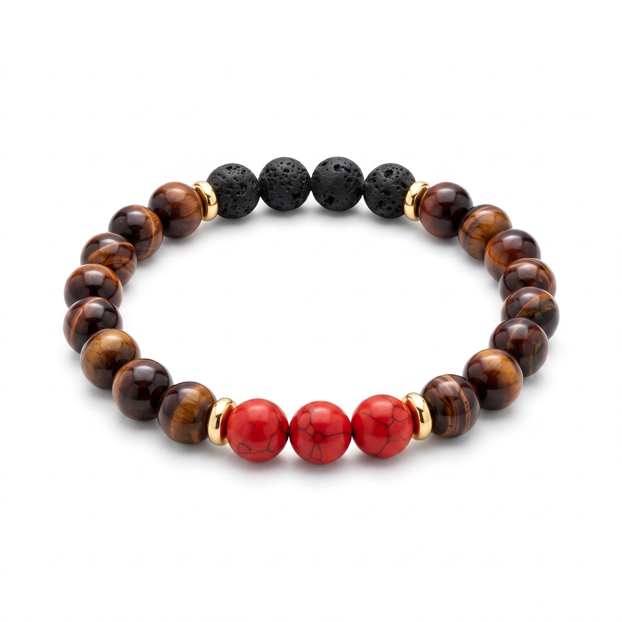 Aurum Garland Halo Diffuser Bracelet - Red Turquoise
