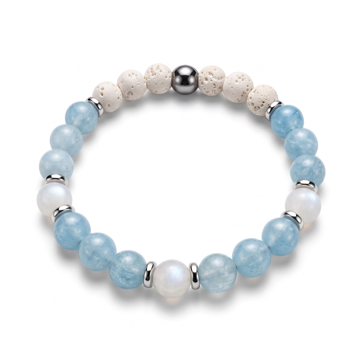 Golden Aura Diffuser Bracelet - Aquamarine