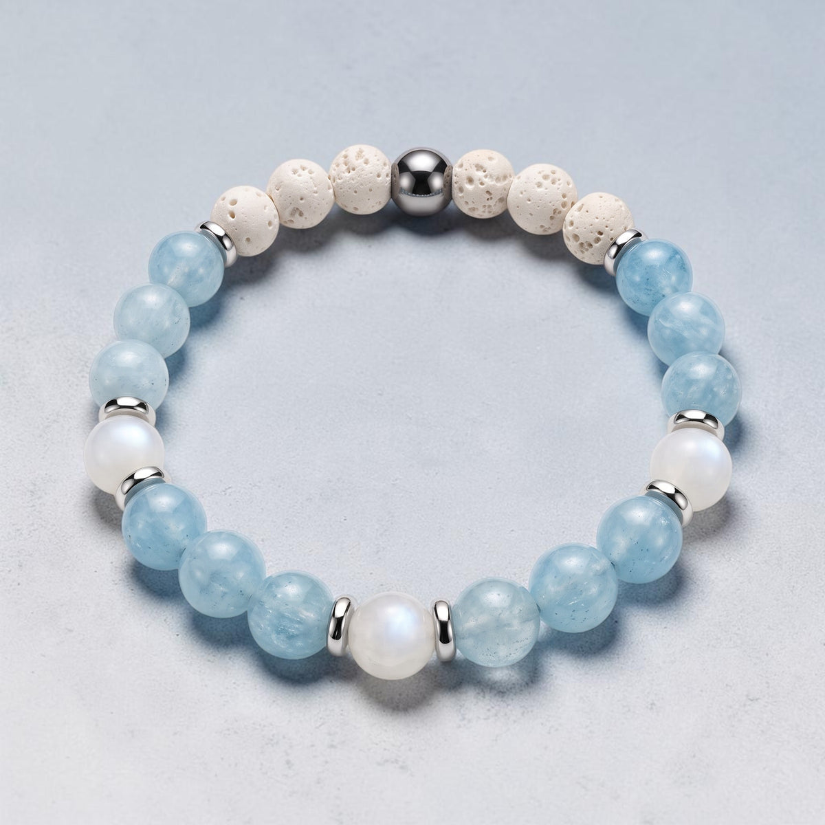 Golden Aura Diffuser Bracelet - Aquamarine