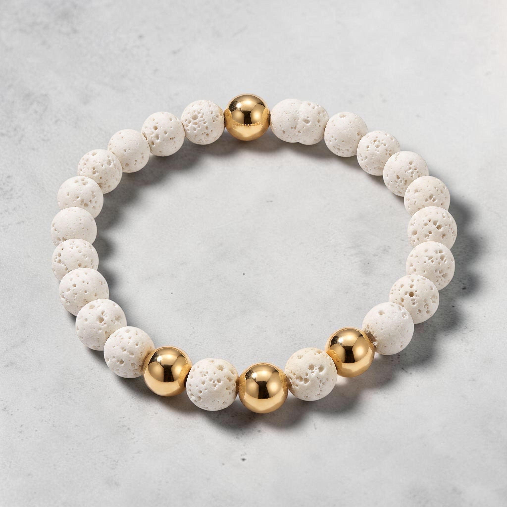 Golden Aura Diffuser Bracelet - White