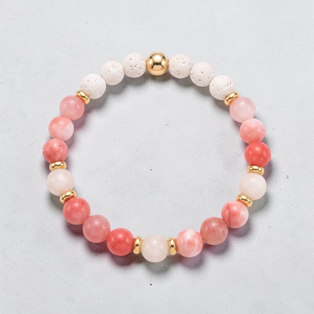 Golden Aura Diffuser Bracelet - Rose Quartz