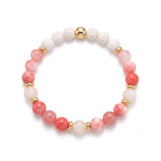 Golden Aura Diffuser Bracelet - Rose Quartz
